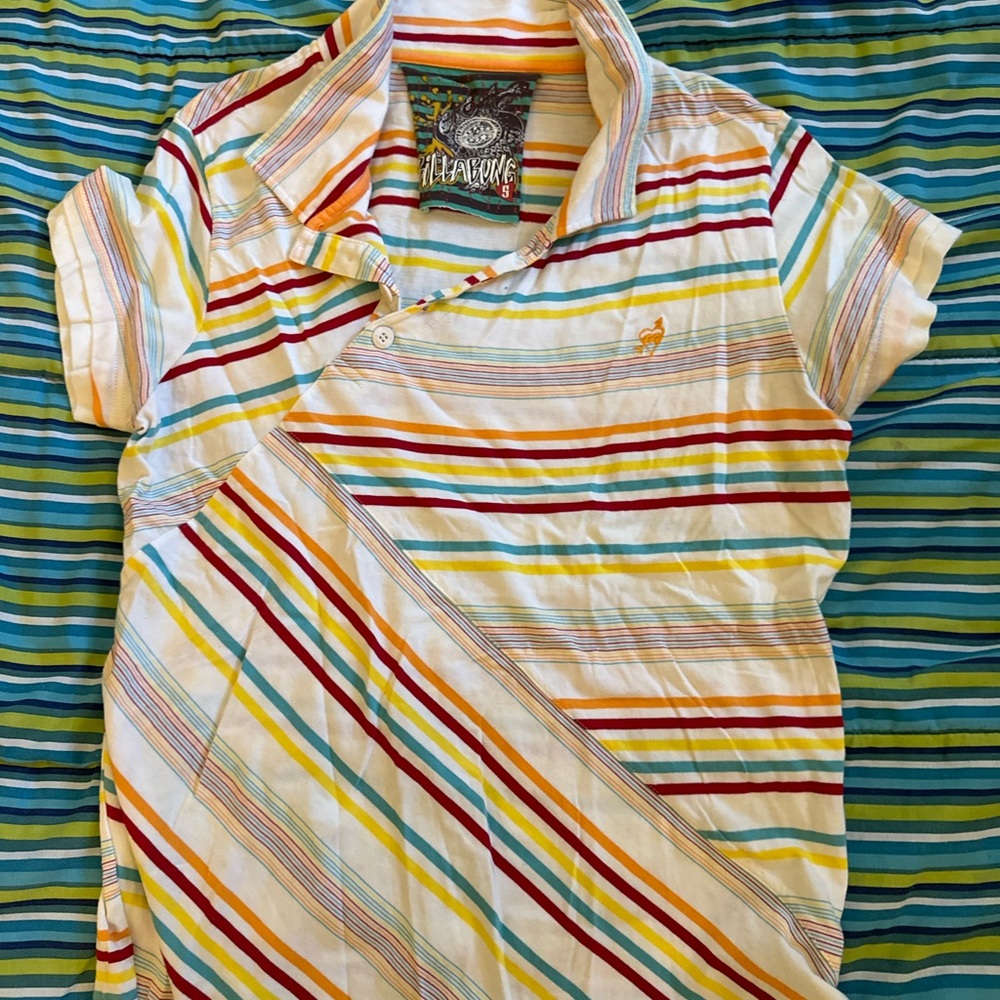 Billabong Multicolor Striped Button Down Shirt